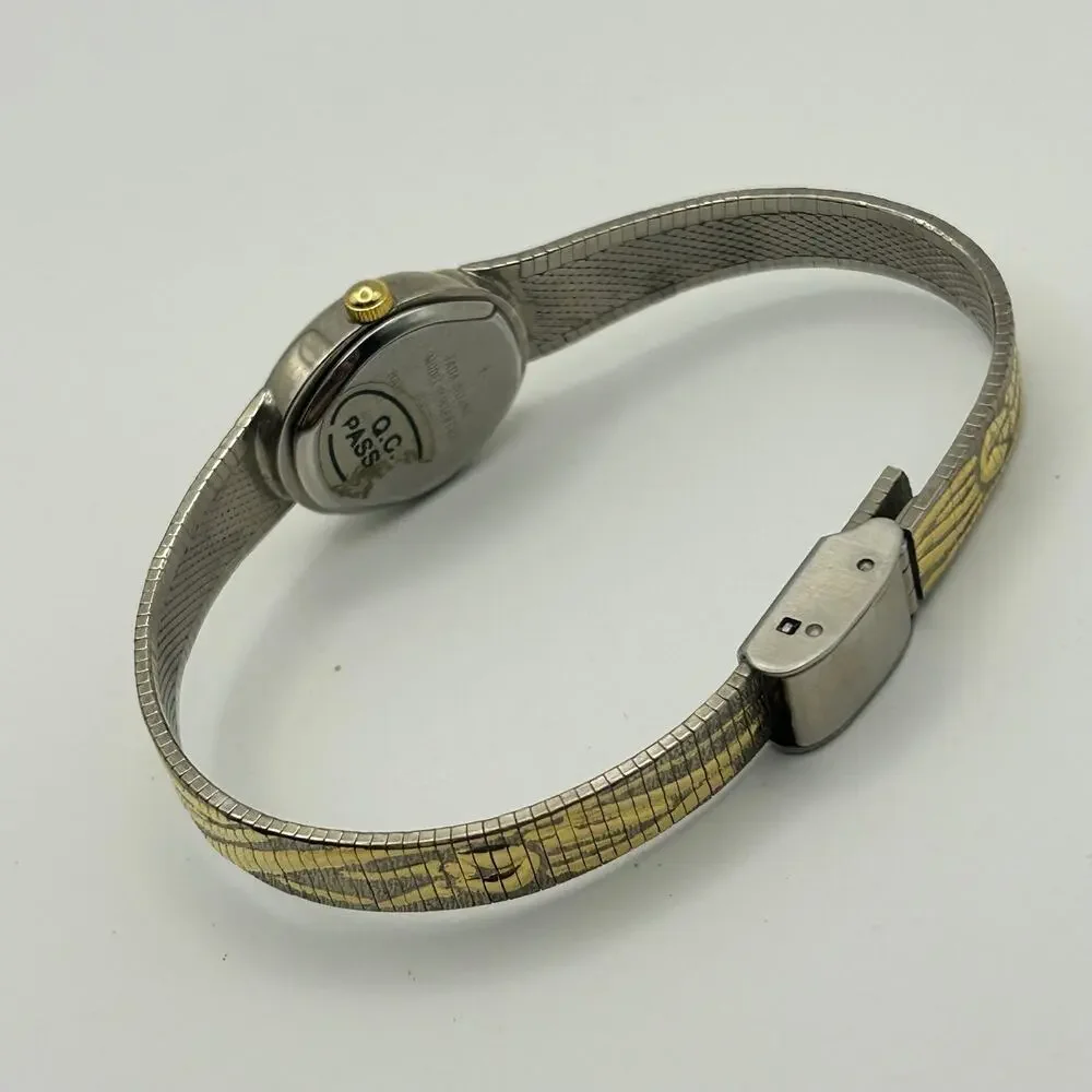 Wrangler V377 Two Tone Floral Engravings Women’s Quartz Watch New Battery